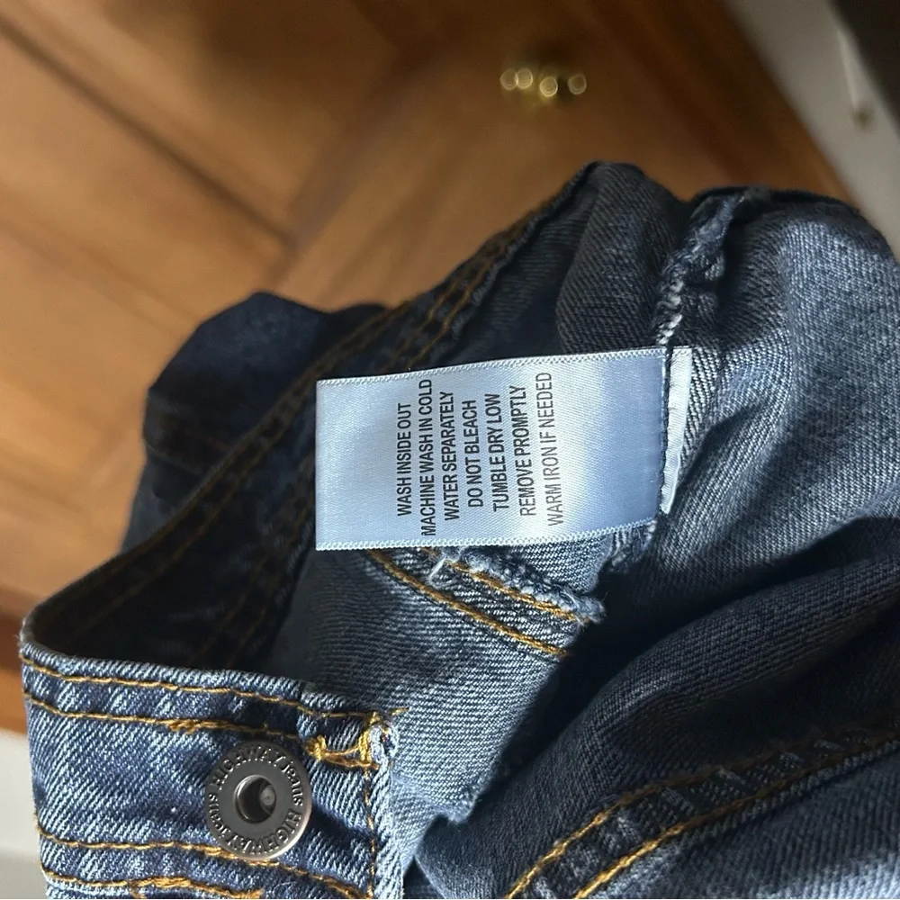 Distressed Highway Jeans Blue Jean Jacket 100% cotton - Picture 7 of 7